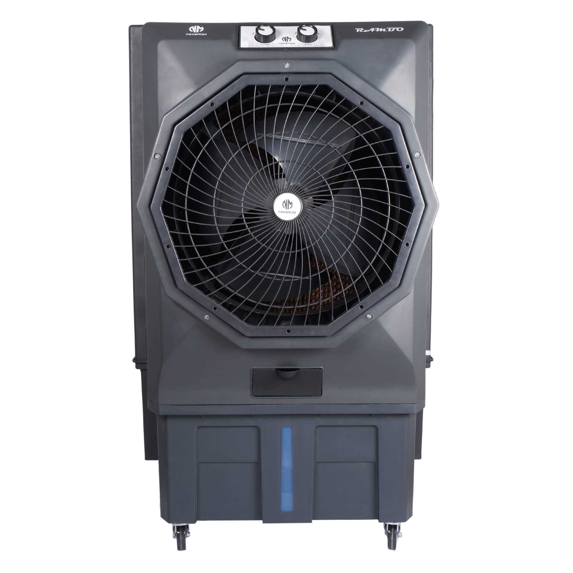 Novamax Rambo 100 L Commercial Air Cooler (Grey , Rambo with Honeycomb Cooling Technology)
