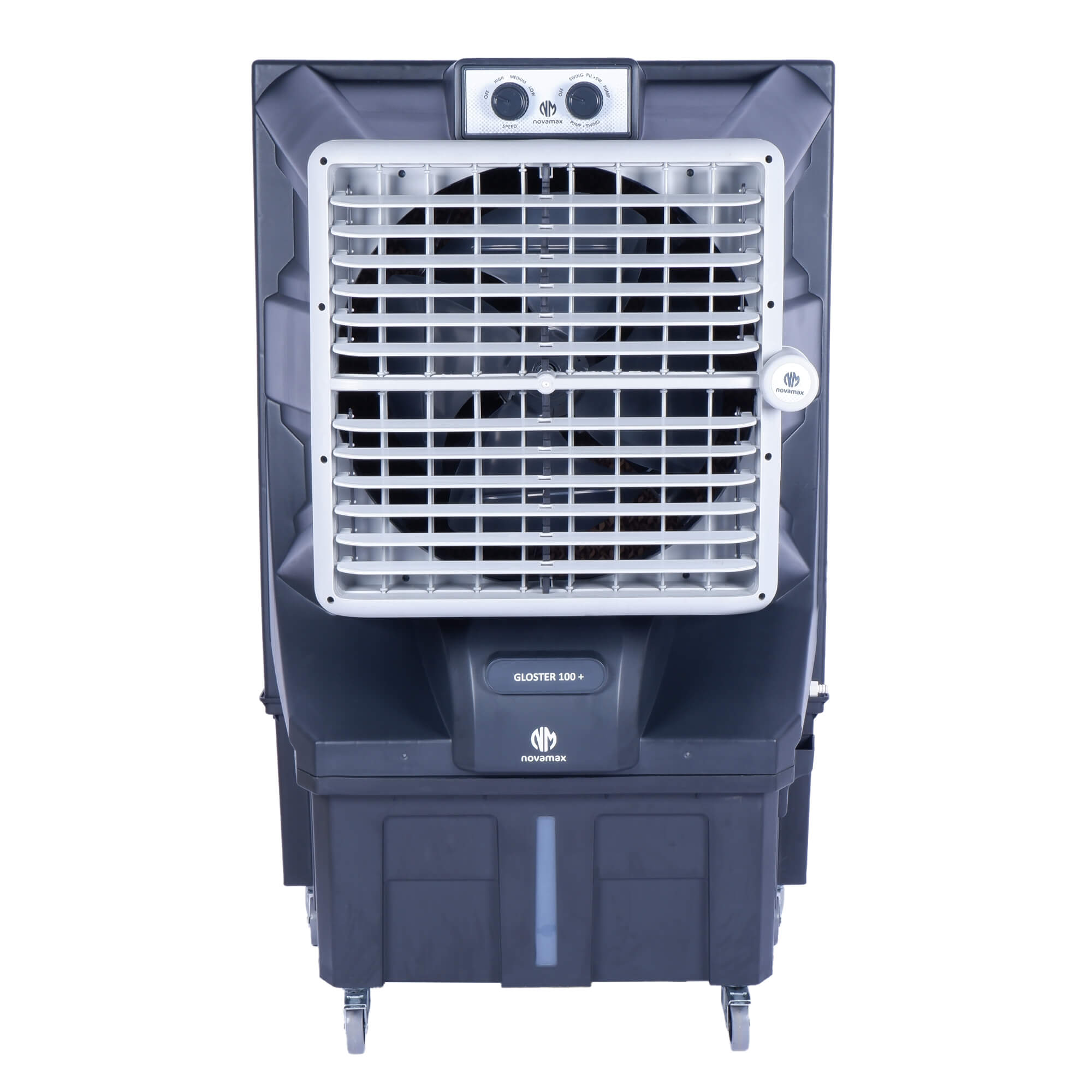 GLOSTER 100 Plus (Grey, Gloster 100 L Desert Air Cooler With Powerful Air Throw, Honeycomb Cooling & Auto Swing Technology)