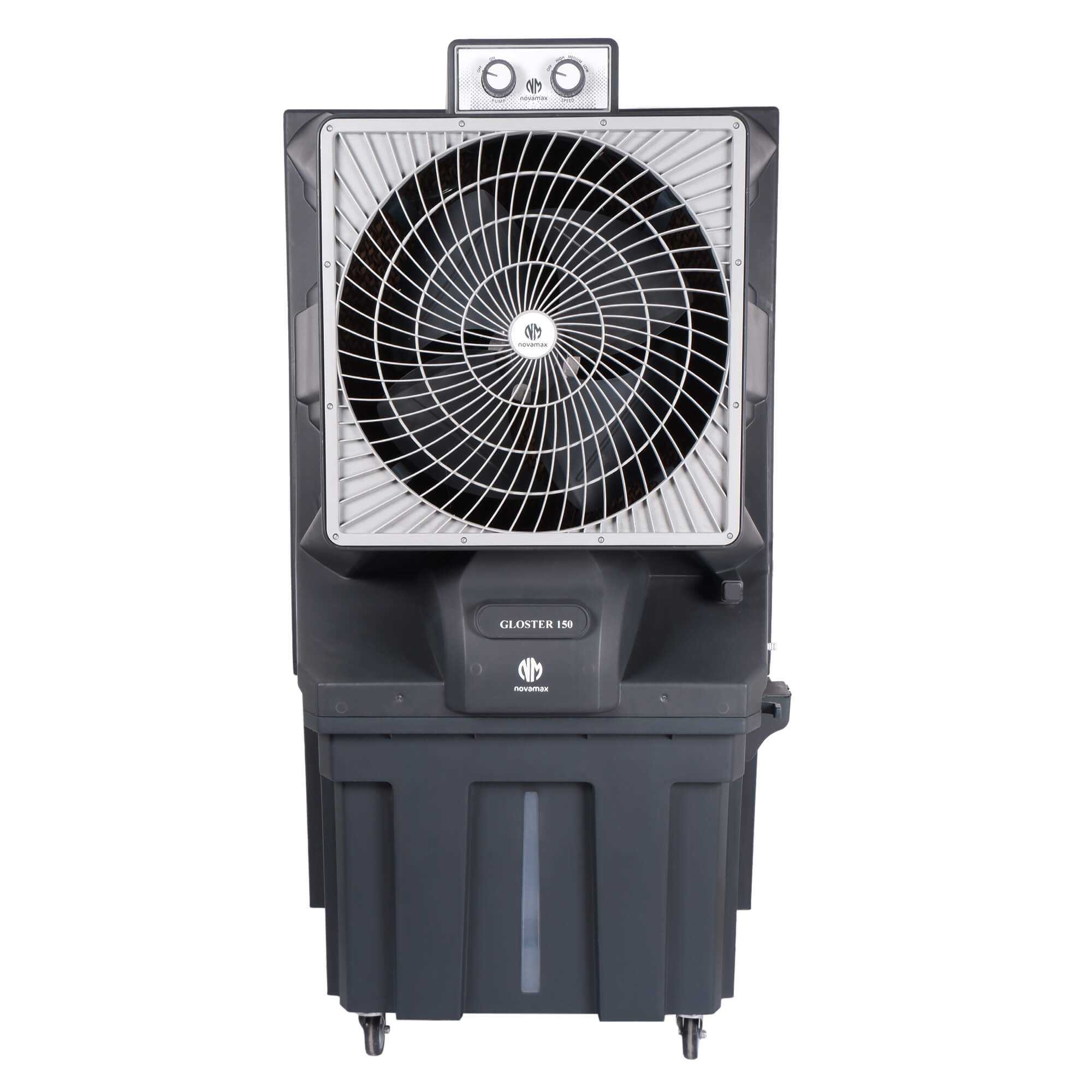 NOVAMAX GLOSTER 150 L Commercial Air Cooler  (Grey, With Powerful Air Throw, Honeycomb Cooling)
