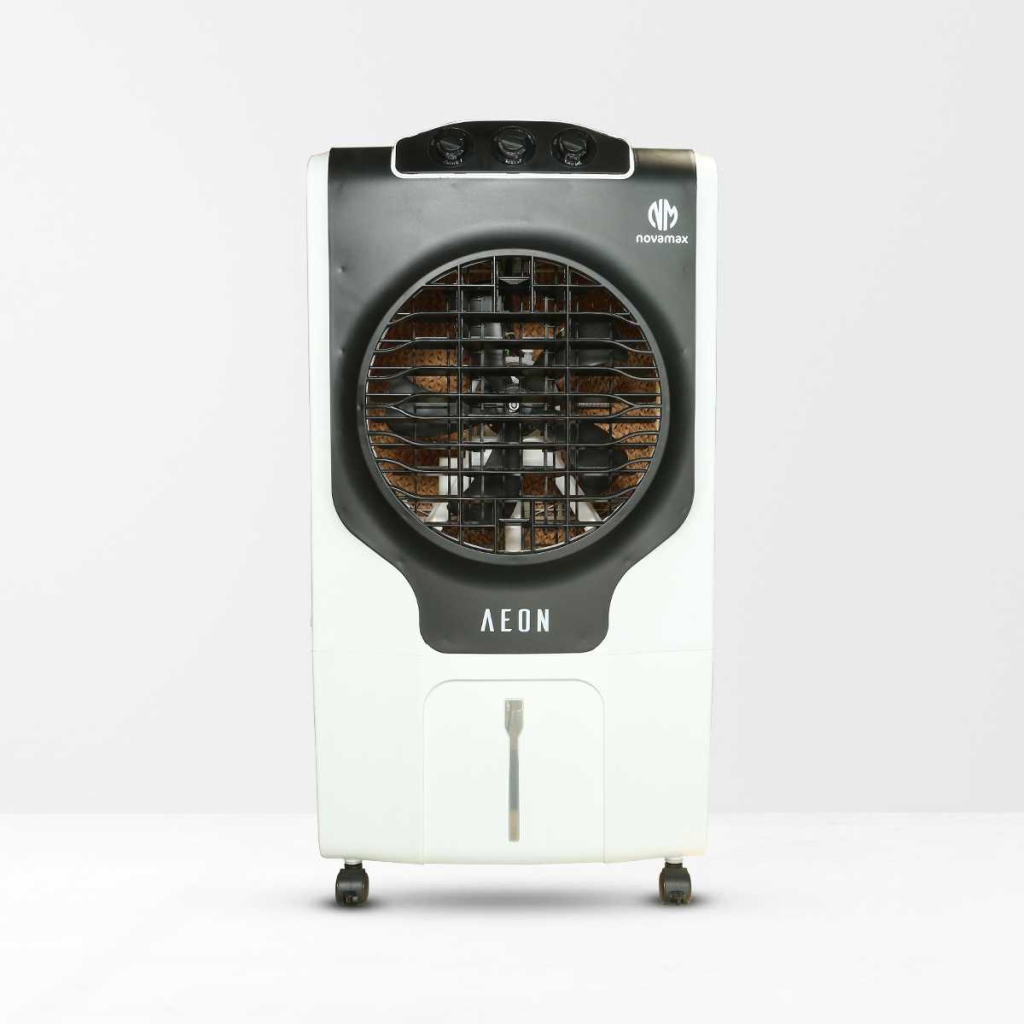 Novamax Aeon 85 L Heavy Duty Portable Desert Air Cooler With Anti-Bacterial Honeycomb Cooling Pads, Auto Swing With 3-Speed Control & Auto Water Refill Technology (Black) — view 8