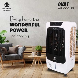 NOVAMAX Mist 75 L Desert Air Cooler (Black Honeycomb Cooling & Auto Swing Technology) — view 2