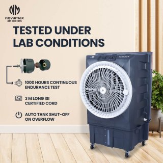 Rambo 100 Plus (Grey, Rambo 100L Air Cooler With Honeycomb Cooling & Auto Swing Technology) — view 7