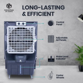 GLOSTER 100 Plus (Grey, Gloster 100 L Desert Air Cooler With Powerful Air Throw, Honeycomb Cooling & Auto Swing Technology) — view 6