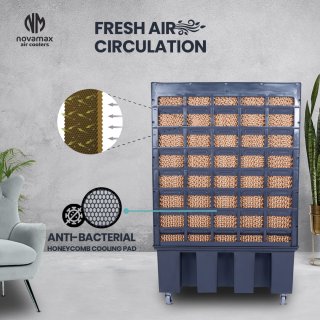 GLOSTER 100 Plus (Grey, Gloster 100 L Desert Air Cooler With Powerful Air Throw, Honeycomb Cooling & Auto Swing Technology) — view 7