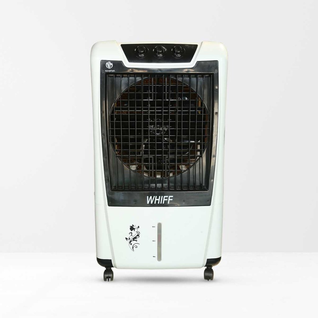 Novamax Whiff 100 L Heavy Duty Desert Air Cooler With 3-Side Honeycomb Cooling Pads, Auto Swing Technology, Powerful Air Throw, With Low Power Consumption (Black) — view 8
