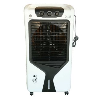 Novamax Kazer 75 L Heavy Duty Desert Air Cooler With High Density Honeycomb Cooling Pads, 4-Ways Air Deflection, Powerful Air Thow & 3-Speed Control With Ice Chamber (White)